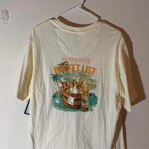 H&M Cream Graphic Tee with Bucket Design